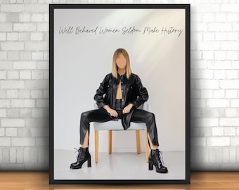 Sterke vrouwen kunst aan de muur| Goed opgevoede vrouwen maken zelden geschiedenis poster, feministische poster, feministische kunst aan de muur, feministische print, feministische cadeau