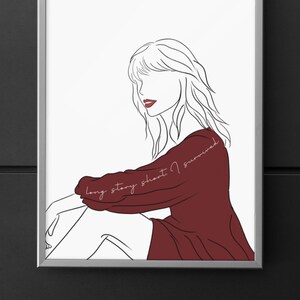 Taylor Swift Poster | Taylor Swift, Taylor Swift Stickers, Taylor Swift Merch, Swiftie merch, Folklore, Taylor Swift Gift, Taylor Swift Art image 1