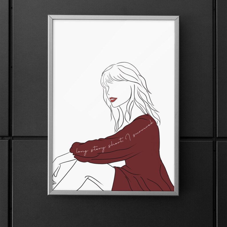 Taylor Swift Poster | Taylor Swift, Taylor Swift Stickers, Taylor Swift Merch, Swiftie merch, Folklore, Taylor Swift Gift, Taylor Swift Art image 1
