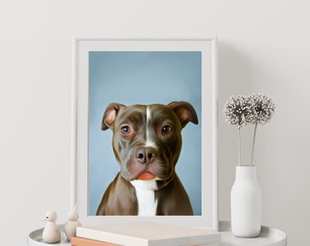 Pet Portrait Custom Pet Portrait Gift Custom Dog Portrait Personalize Pet Gift For Mom Mothers Day Gift For Her Pet Memorial Animal Portrait
