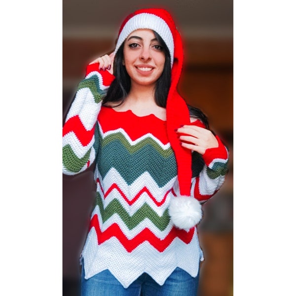 Chevron Pattern Halter Neck Sweater Dress