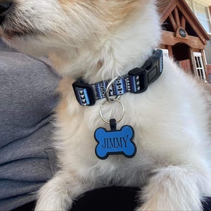 Silicone Dog Tags, Personalized Dog ID Tags, Silicone Dog Tag, Silent Dog Tag, Dog Tags for Dogs, Engraved Silicone Dog Tag, Soundless Tag