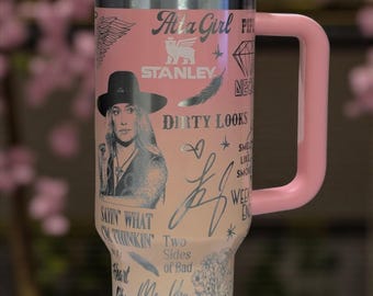 Lainey Wilson Stanley Quencher, Hillbillie Hippie Full Wrap Tumbler, 40oz