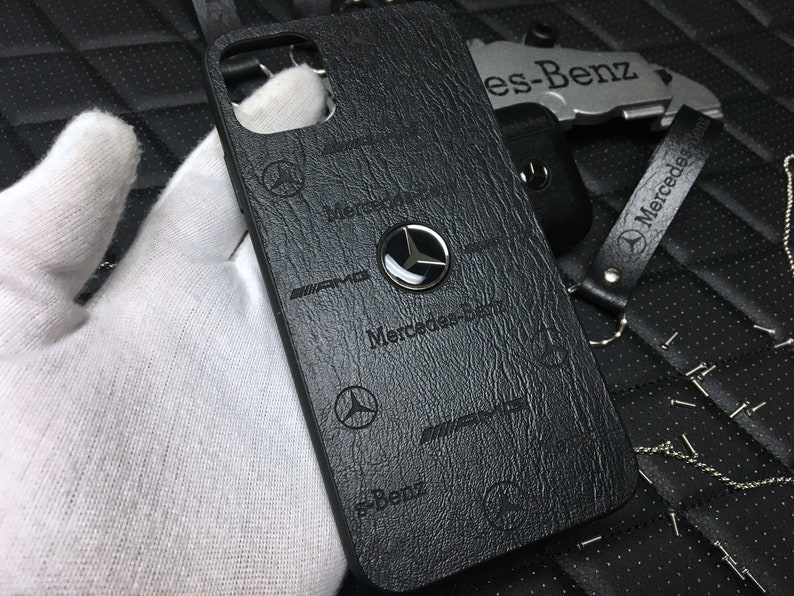 Case Phone Auto Logo Samsung S9 Plus Case Phone Leather Black
