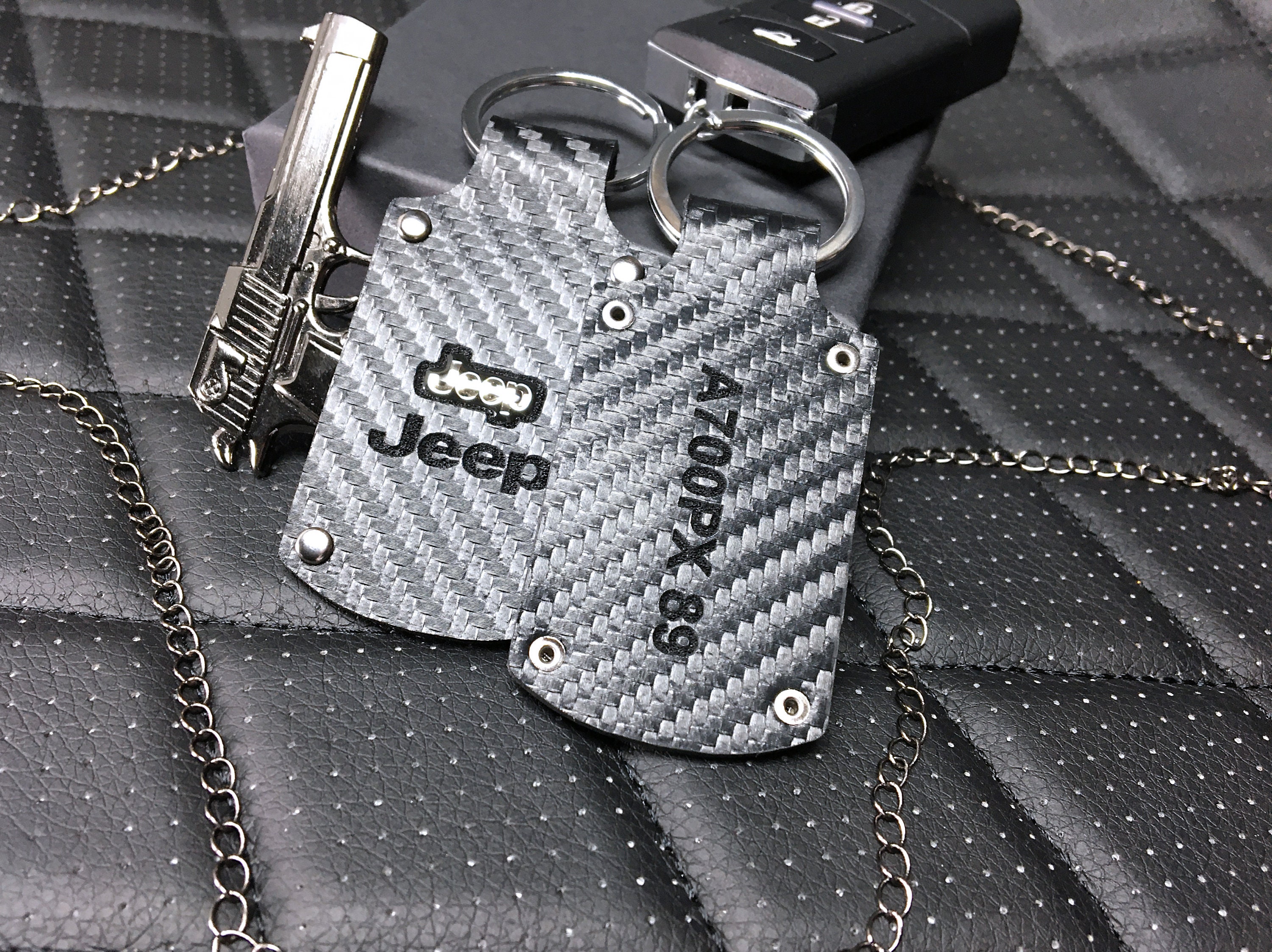 Keychain leather Men Key chains for Mens Engraved keychain Etsy