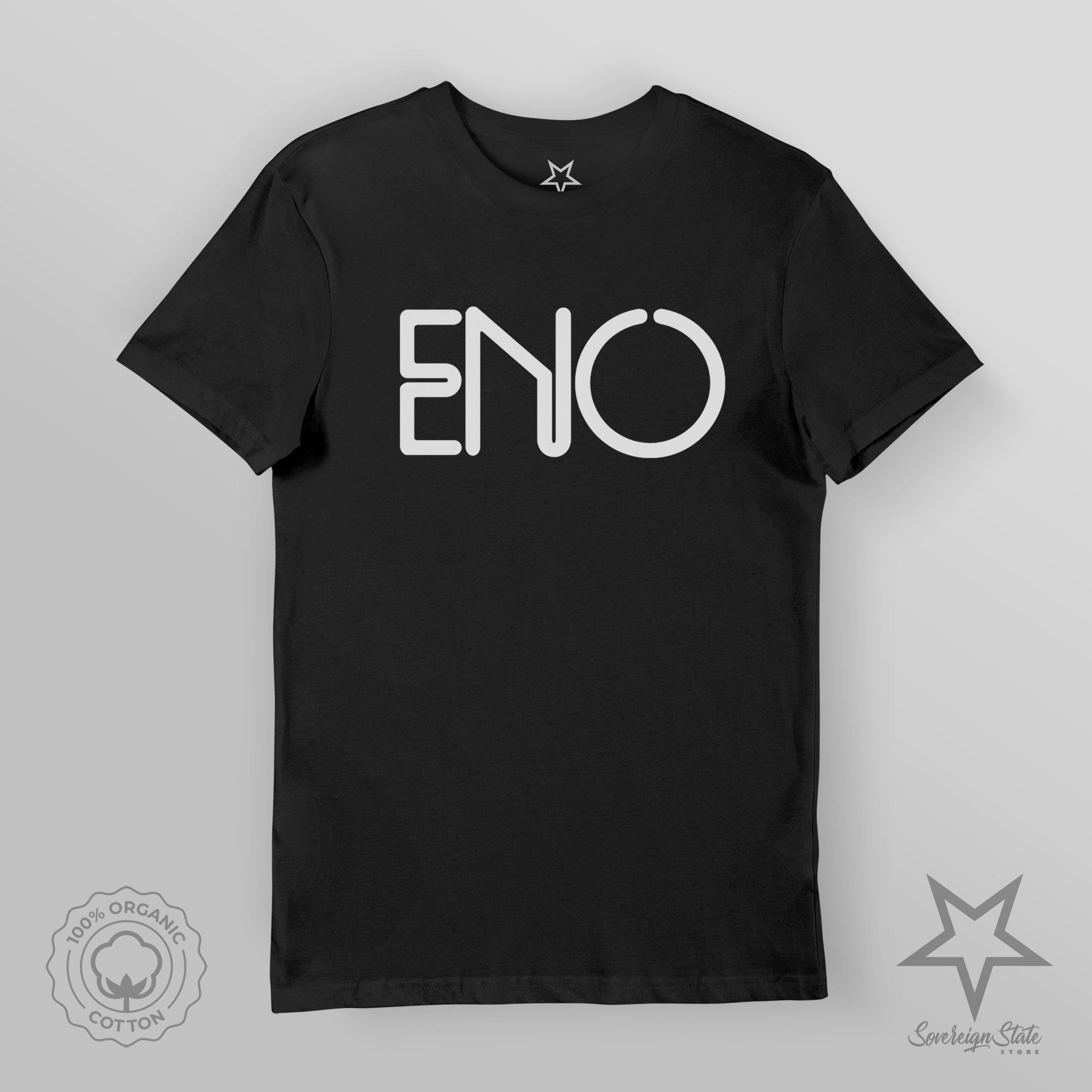 ENO. Brian Eno Logo. Organic Cotton Unisex T-shirt / Premium