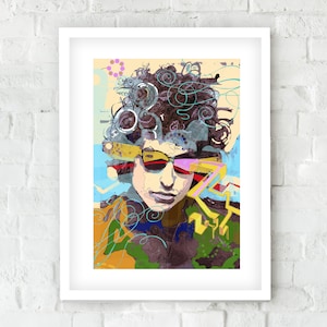 BOB DYLAN. Framed Print / 60s Music Icon / 60s Icon / Music Art / Ltd Editions of 25 / Premium quality, Eco friendly / Living Room