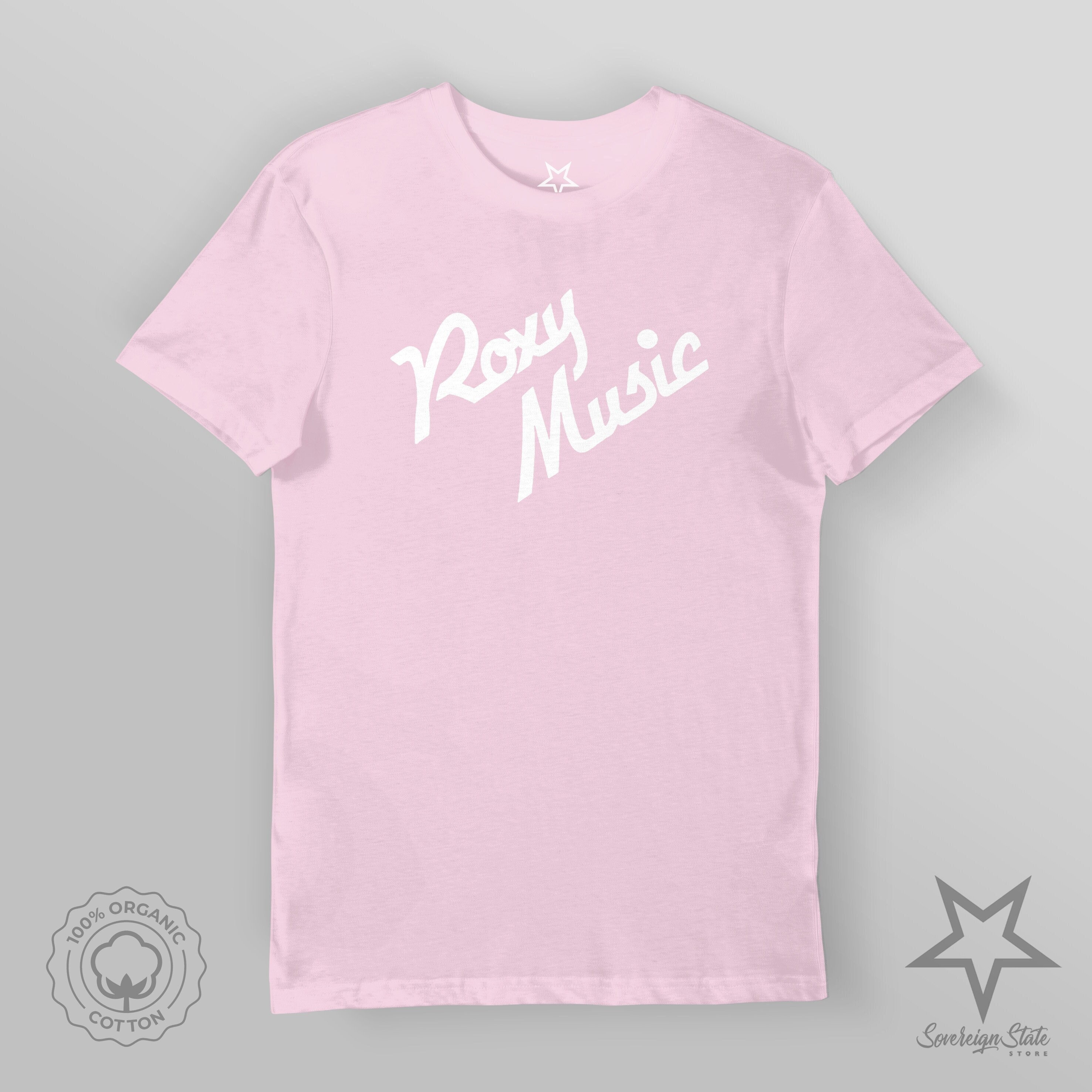 Discover ROXY MUSIC. Roxy Music logo. Organic T-Shirt