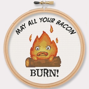 Calcifer - howls moving castle - Cross stitch pattern