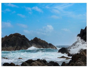 Aruba Waves Crashing - Museum-Quality Matte Paper Poster