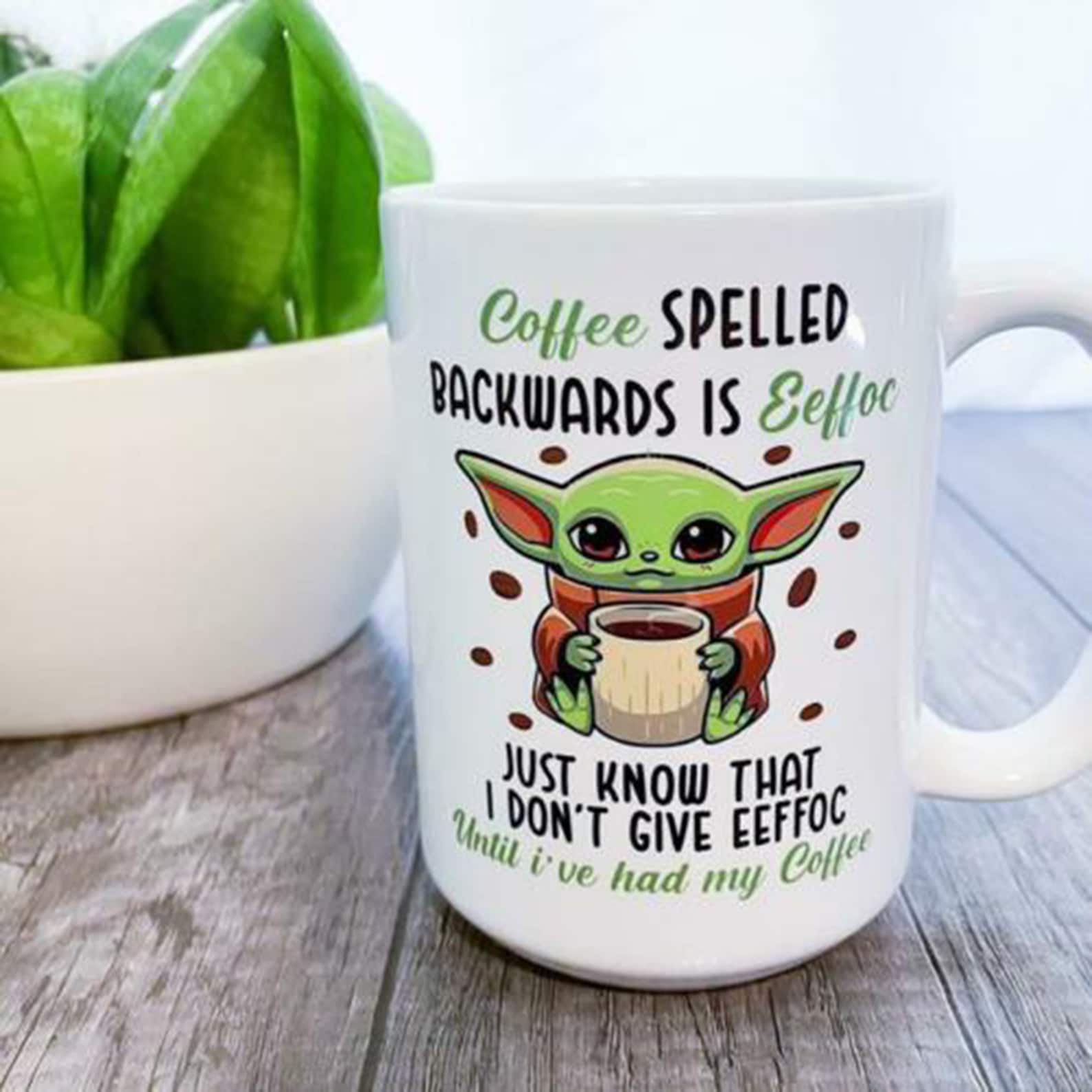 Baby Yoda Coffee Funny Yoda Gift Star Wars Mug Mother's Etsy