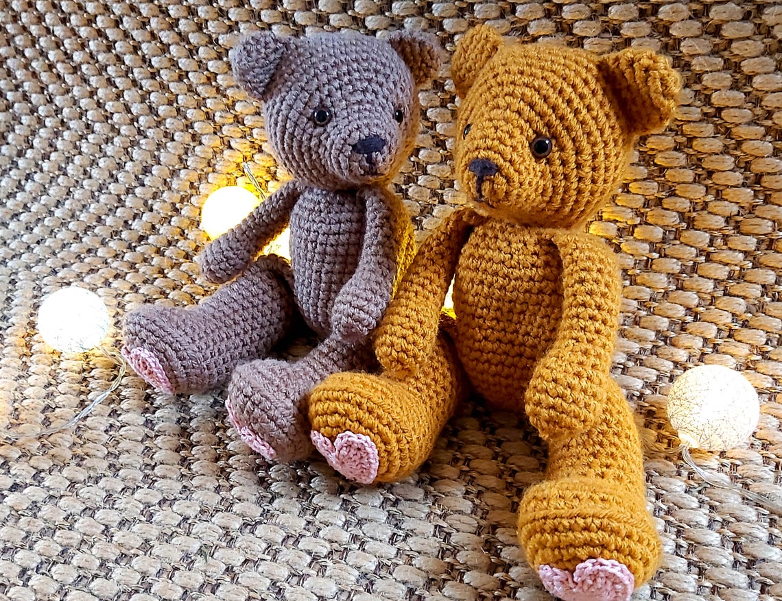 Teddy Bear Crochet Pattern A No Sew Project Beginner - Etsy Hong Kong