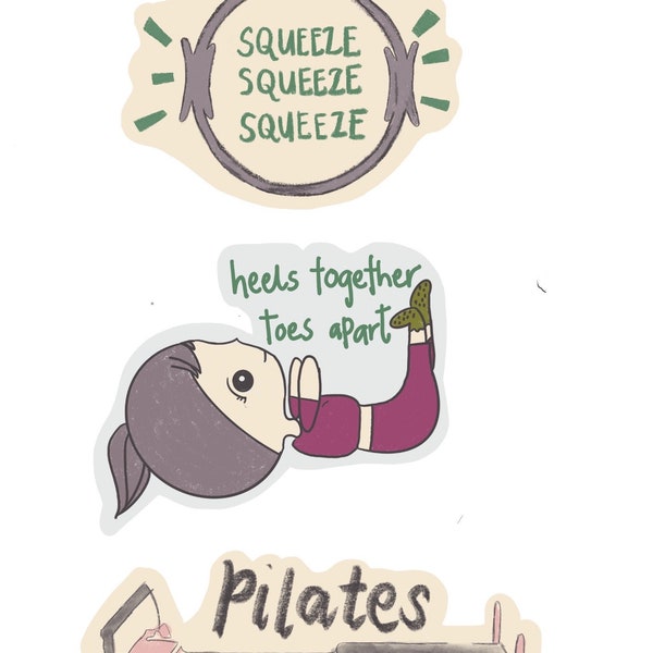 Pilates sticker | motivation | exercise | Vinyl sticker | workout | cute sticker | gifts for her