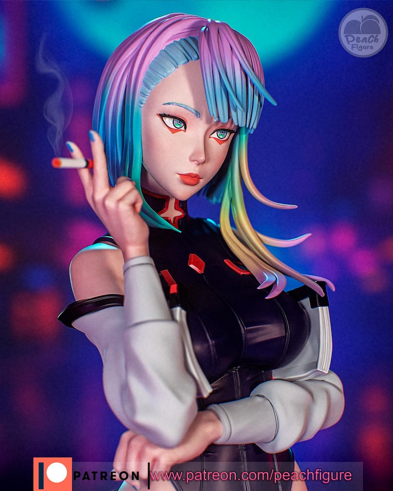 Lucy Figurine – Cyberpunk Edgerunners – 3D Resin Statue – Painted or Unpainted image 4