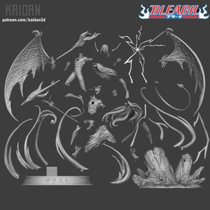 Diorama Ichigo Vasto Lorde contre Ulquiorra 2ème Resurrection de Bleach image 2