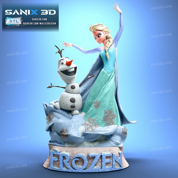 figurine reine des neiges : Elsa et Olaf