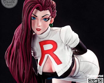Jessie and Qulbutoké (Team Rocket) Figurine - Standard and NSFW Versions - Premium Resin Collection
