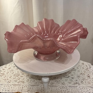 Pink Fenton Bowl - Etsy
