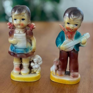Made in Japan Ceramic Boy and Girl Figurines - Etsy