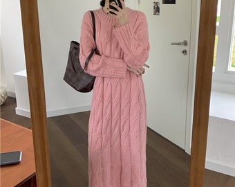 dress pink long