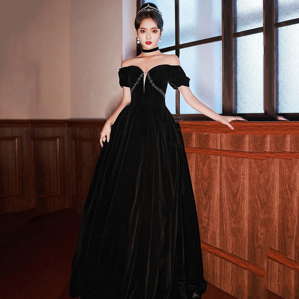 Black Tulle Gown - Etsy