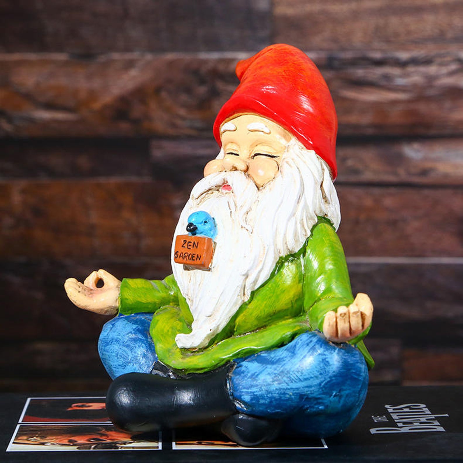 Gnome de jardin assis Gnome jardin extérieur Figure gnome Etsy