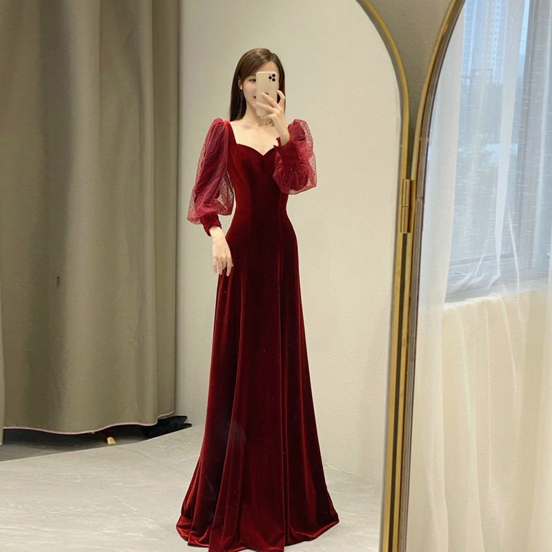 Red dinner gown shop