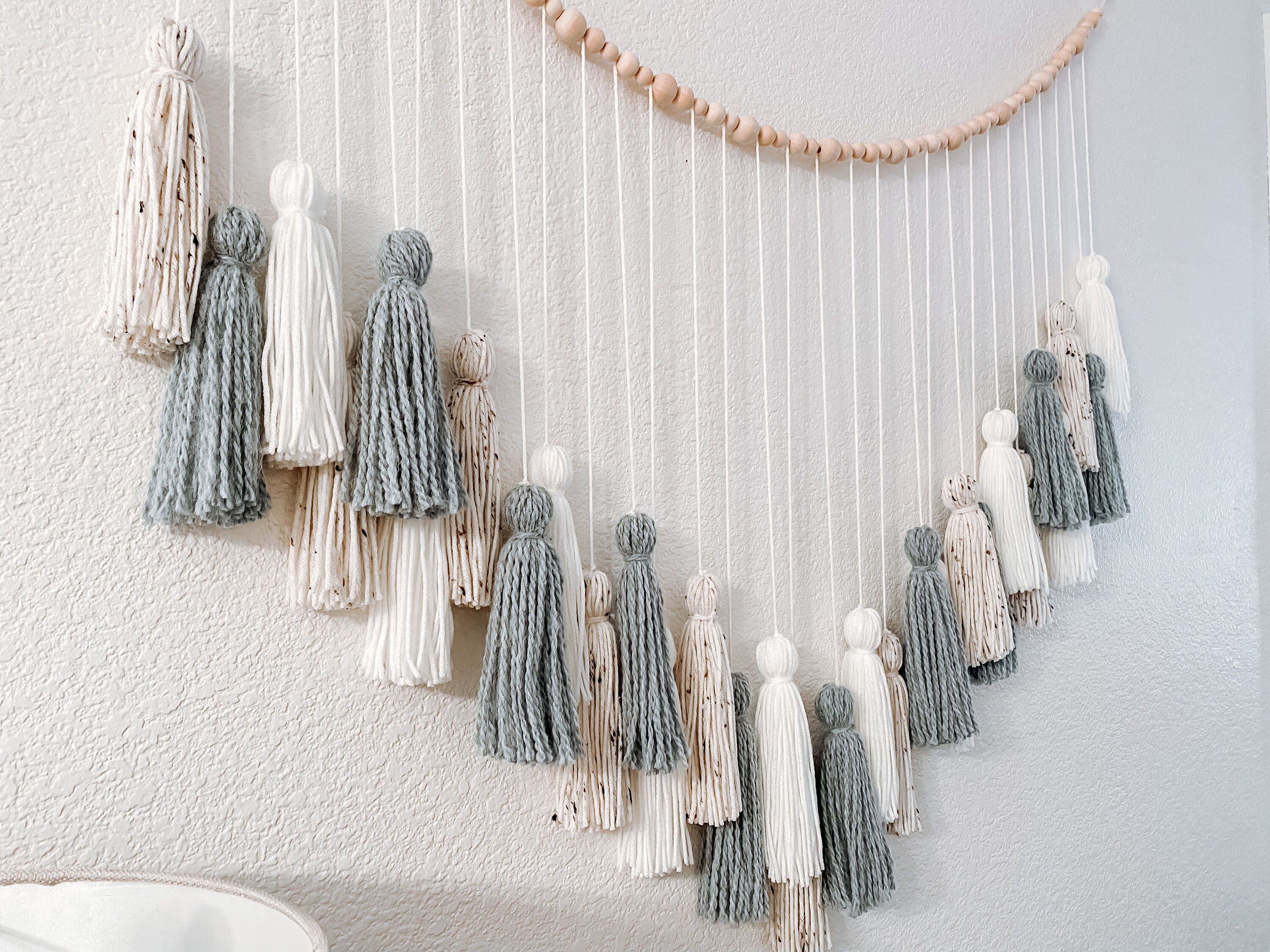 CUSTOMIZABLE Beaded Layered Tassel Wall Hanging / Boho Tassel Etsy