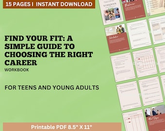 Find Your Fit Career Workbook - Printable Guide for Teens & Young Adults