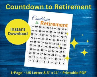 Retirement Countdown Chart: 100 Day Tracker (Printable PDF)