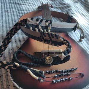 Black and Tan Ukulele/Guitar/Instrument strap