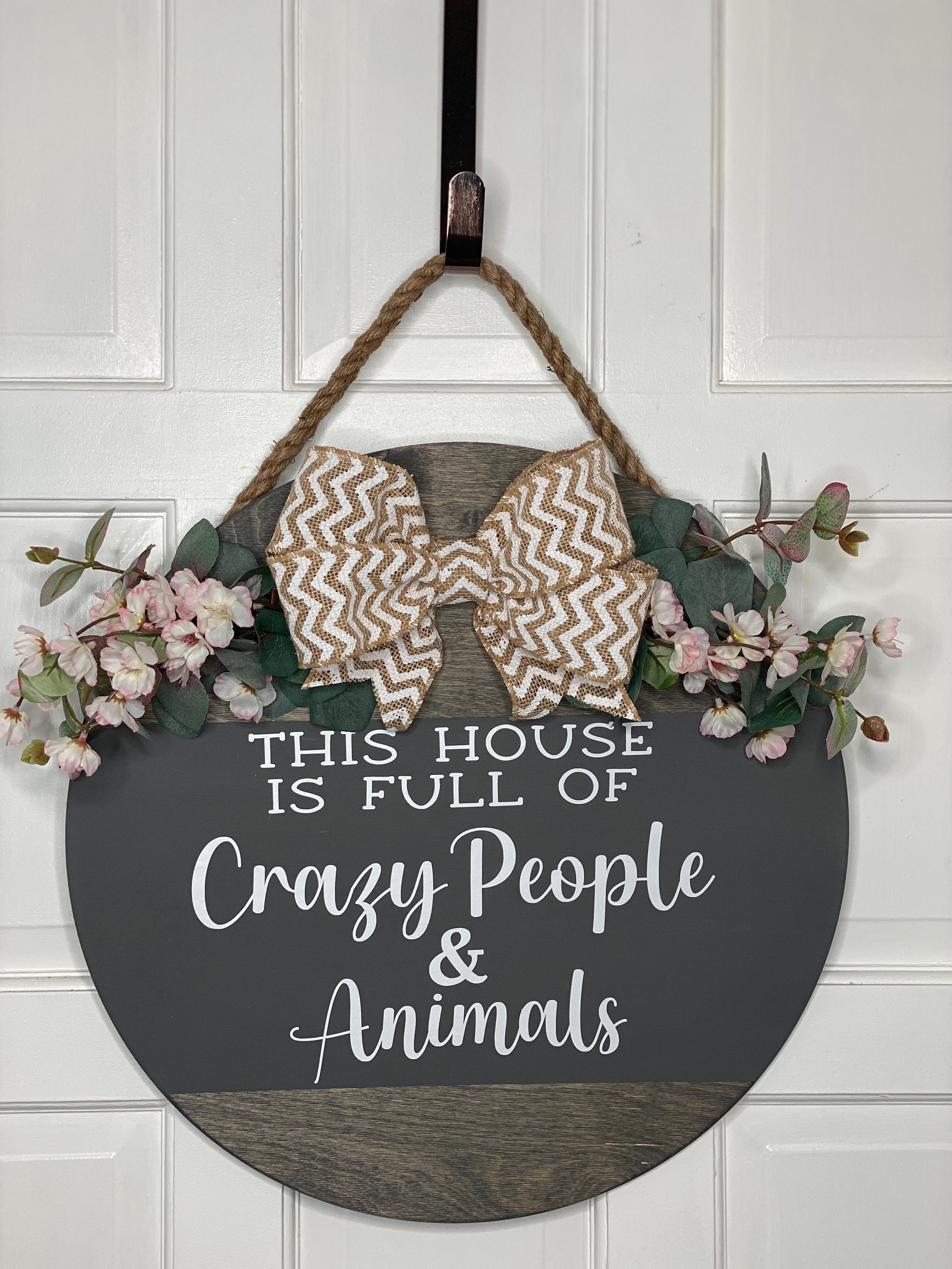 Funny Door Sign / Door Sign / Door Hanger / Animal Door Sign / Etsy
