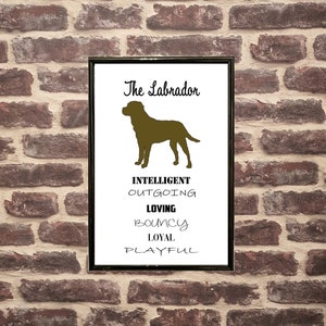 Labrador Print | Home Decor | Pet Print | Labrador Decor | Chocolate Labrador | Labrador Lover Gift | Gift for Dog Lover | Labrador Wall Art