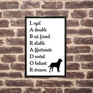 Labrador Definition Art Print | Gift for Dog Lover