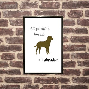 Labrador Print | Labrador Love | Labrador Decor | Chocolate Labrador | Labrador Lover Gift | Gift for Dog Lover | Labrador Wall Art