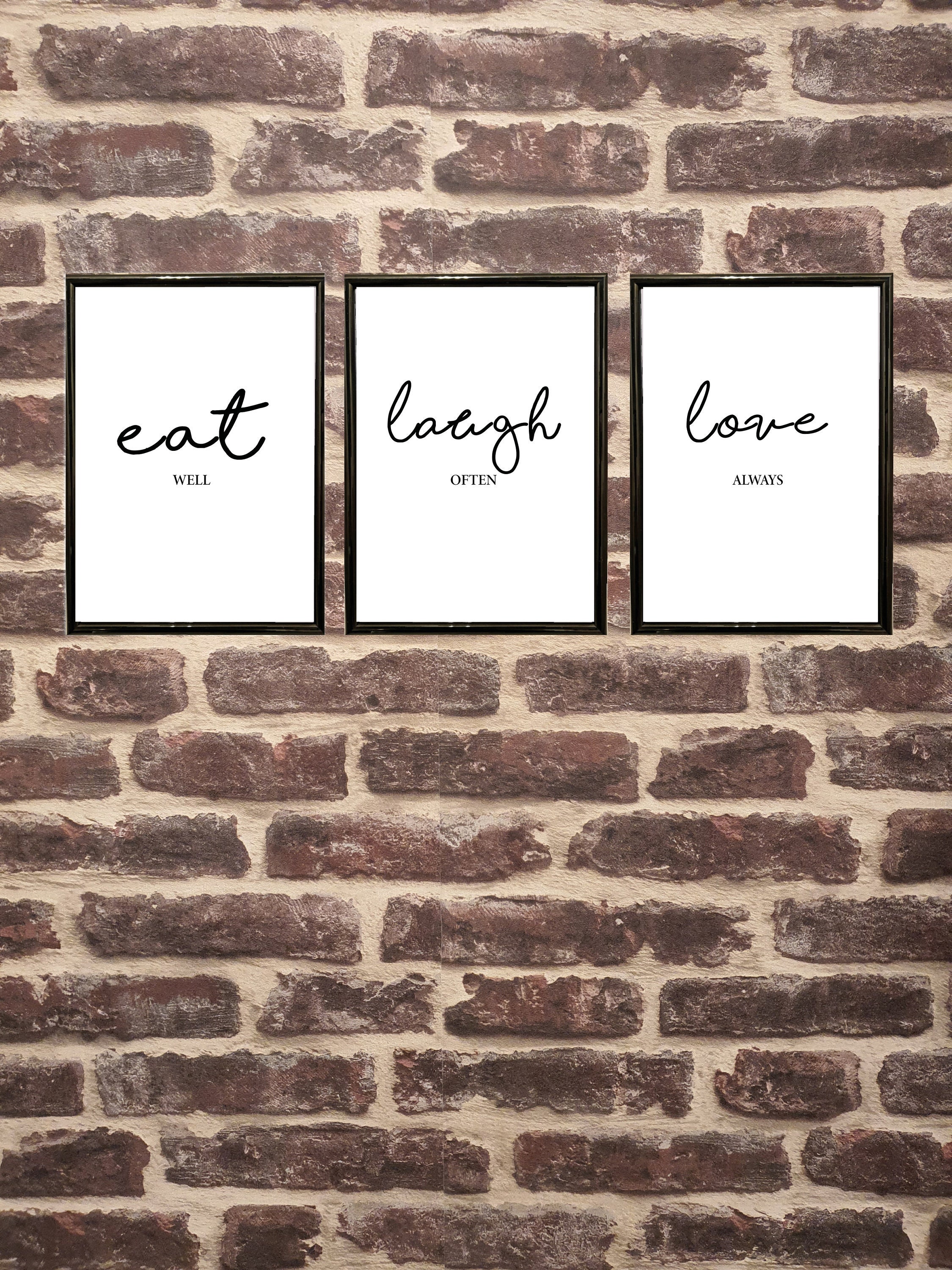 Küche Drucke Set Satz von 3 Home Decor Wandkunst | Etsy