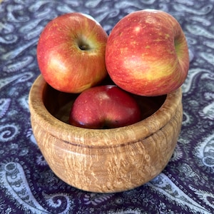 Maple Burl Wood Hand Turned Bowl