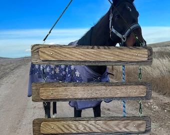 Hand Crafted Oak Ribbon Display Rack