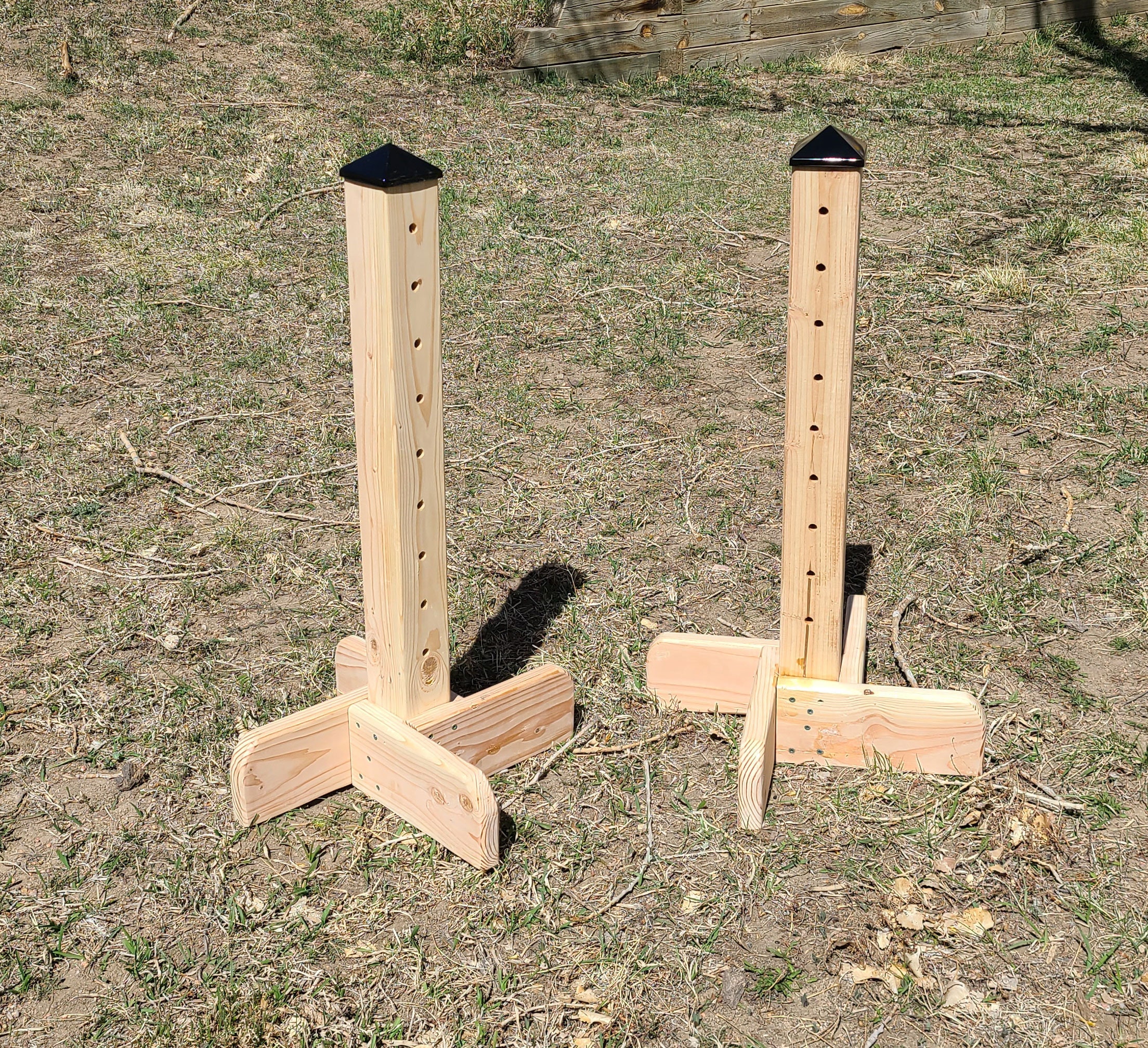Unpainted Short Horse Jump Standards --  MADE TO ORDER