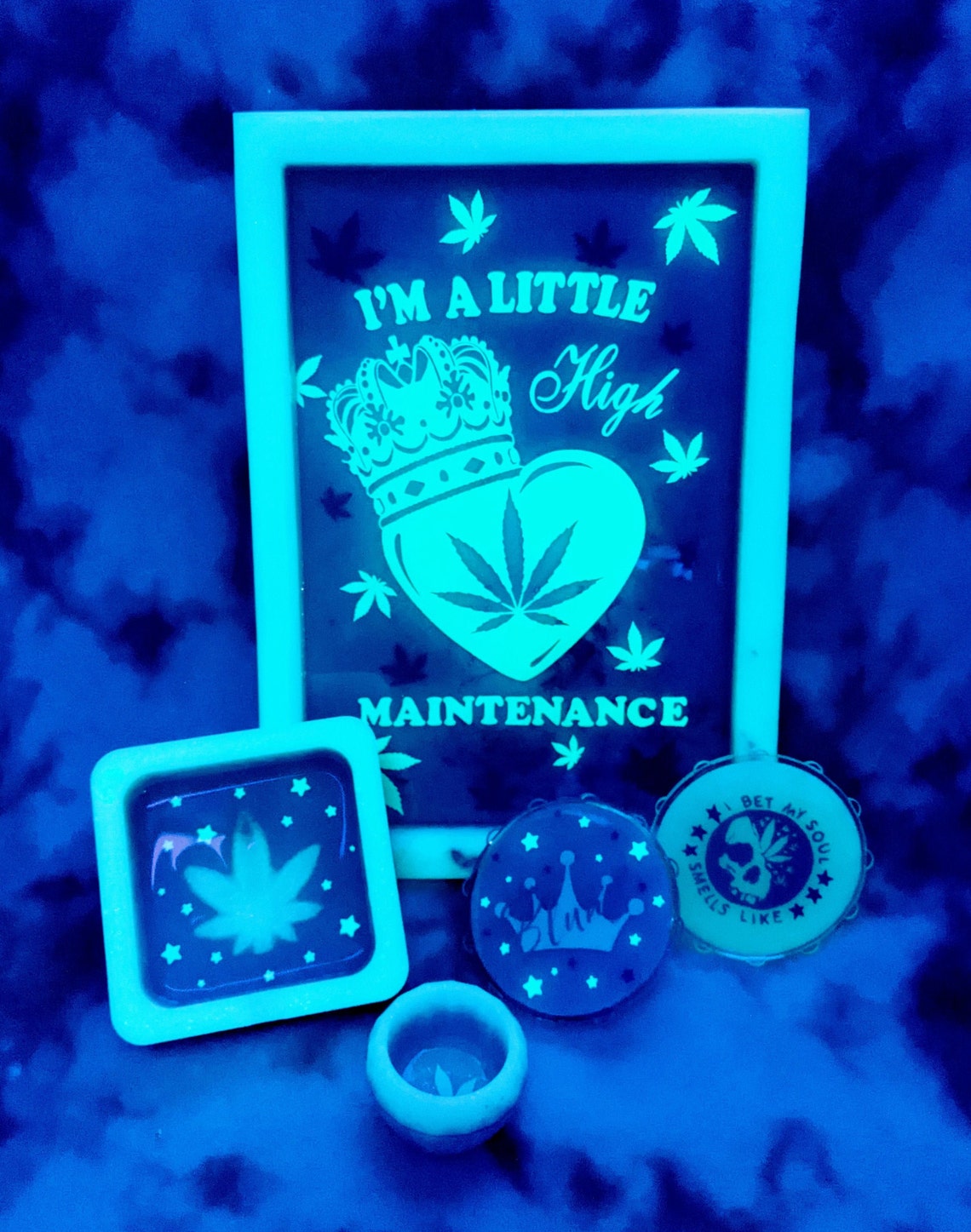 Glow In The Dark Rolling Tray Set High Maintenance Etsy