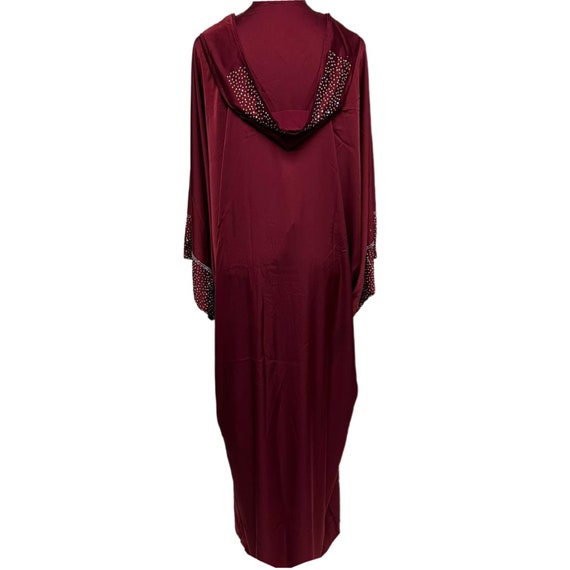 Luxury Satin women stone work Abaya Jalabiya Arab Long Dress