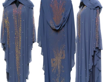 Luxury Women Chiffon Stones Work Abaya Etsy