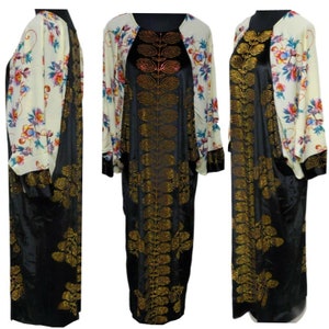 Women&#39;s Velvet Stone Works Abaya Jalabiya Modest Dress