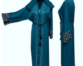 Women's Stone Works Abaya Jalabiya Arab Long Dress (Copy)