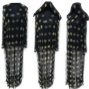 Latest Design Net Chiffon Open Front Abaya Kaftan Farasha