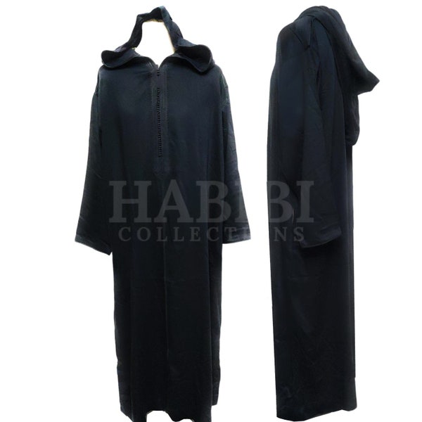 Hombres marroquíes de lujo Thobe Jabador Djellaba Jubba Vestido largo