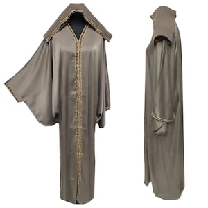 Luxury Women&#39;s Satin Abaya Jalabiya long Dress