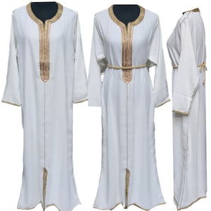 Women Royal Moroccan Abaya Maxi Hand-Stone Farasha Jalabiya Kaftan