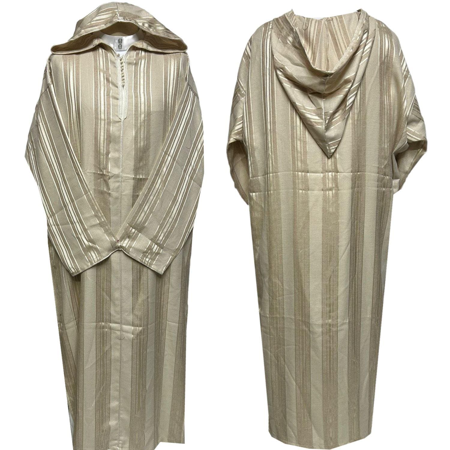 Moroccan Hooded Long Sleeve Thobe Djellaba - Etsy