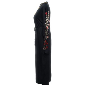 Abito Lungo Donna Con Cappuccio Abaya Farasha Jalabiya – Colore Bordeaux, Nuovo Con Etichette